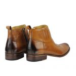 نیم بوت مردانه تمام چرم دست دوز دوینا بغل زیپ