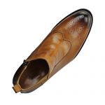 نیم بوت مردانه تمام چرم دست دوز دوینا بغل زیپ