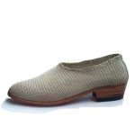 گیوه ابریشمی مردانه چرم دست دوز تخم مرغی