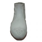 نیم بوت تمام چرم دست دوز مردانه تخم مرغی سفید