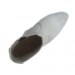 نیم بوت تمام چرم دست دوز مردانه تخم مرغی سفید