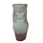 نیم بوت تمام چرم دست دوز مردانه تخم مرغی سفید