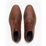 نیم بوت مردانه تمام چرم دست دوز فاکس دو بند