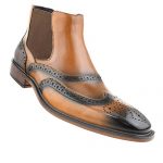 نیم بوت مردانه تمام چرم دست دوز دوینا سه نکه