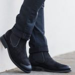 نیم بوت مردانه تمام چرم دست دوز جیر کلاین