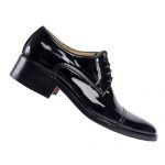 کفش مردانه تمام چرم دست دوز ورنی مدل سویسی بندی