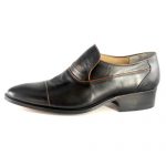 کفش مردانه تمام چرم دست دوز مدل زه دار بی بند 2