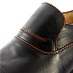 کفش مردانه تمام چرم دست دوز مدل زه دار بی بند 2