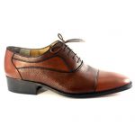 کفش مردانه تمام چرم دست دوز مدل زه دار زیر سوار