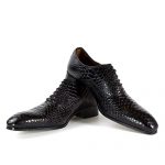 کفش مردانه چرم پوست ماری مدل دلفینی