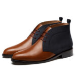 نیم بوت مردانه چرم طبیعی کد 141232