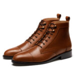 نیم بوت مردانه چرم طبیعی کد 141230