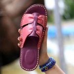 دمپایی زنانه طبی چرم دست دوز مدل آنجلینا