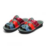 دمپایی زنانه طبی چرم دست دوز مدل گلین