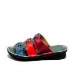 دمپایی زنانه طبی چرم دست دوز مدل گلین