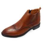 نیم بوت چرم دست دوز مردانه مدل 0208082