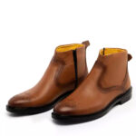 نیم بوت مردانه چرم طبیعی مدل هرمان
