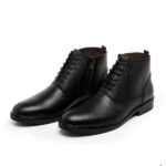 نیم بوت مردانه چرم طبیعی مدل ماسیس