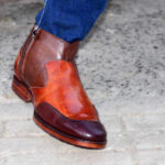 نیم بوت مردانه تمام چرم دست دوز کد 145
