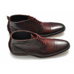 نیم بوت مردانه تمام چرم دست دوز کد 143