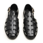 صندل مردانه کمردار کد 4045 تمام چرم دست دوز