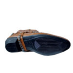 کفش نیم بوت چرم مردانه تخم مرغی کد14430