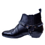 کفش نیم بوت چرم مردانه تخم مرغی کد14430